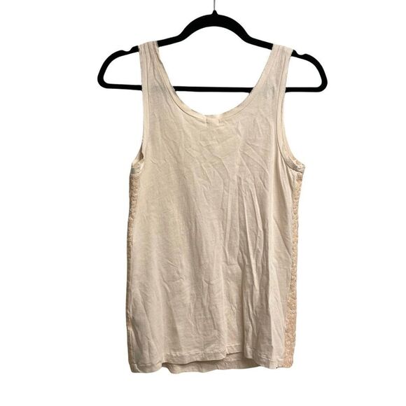 J. CREW Sleeveless Blouse Tank Top Sequins Blush Nude XS - Picture 2 of 3